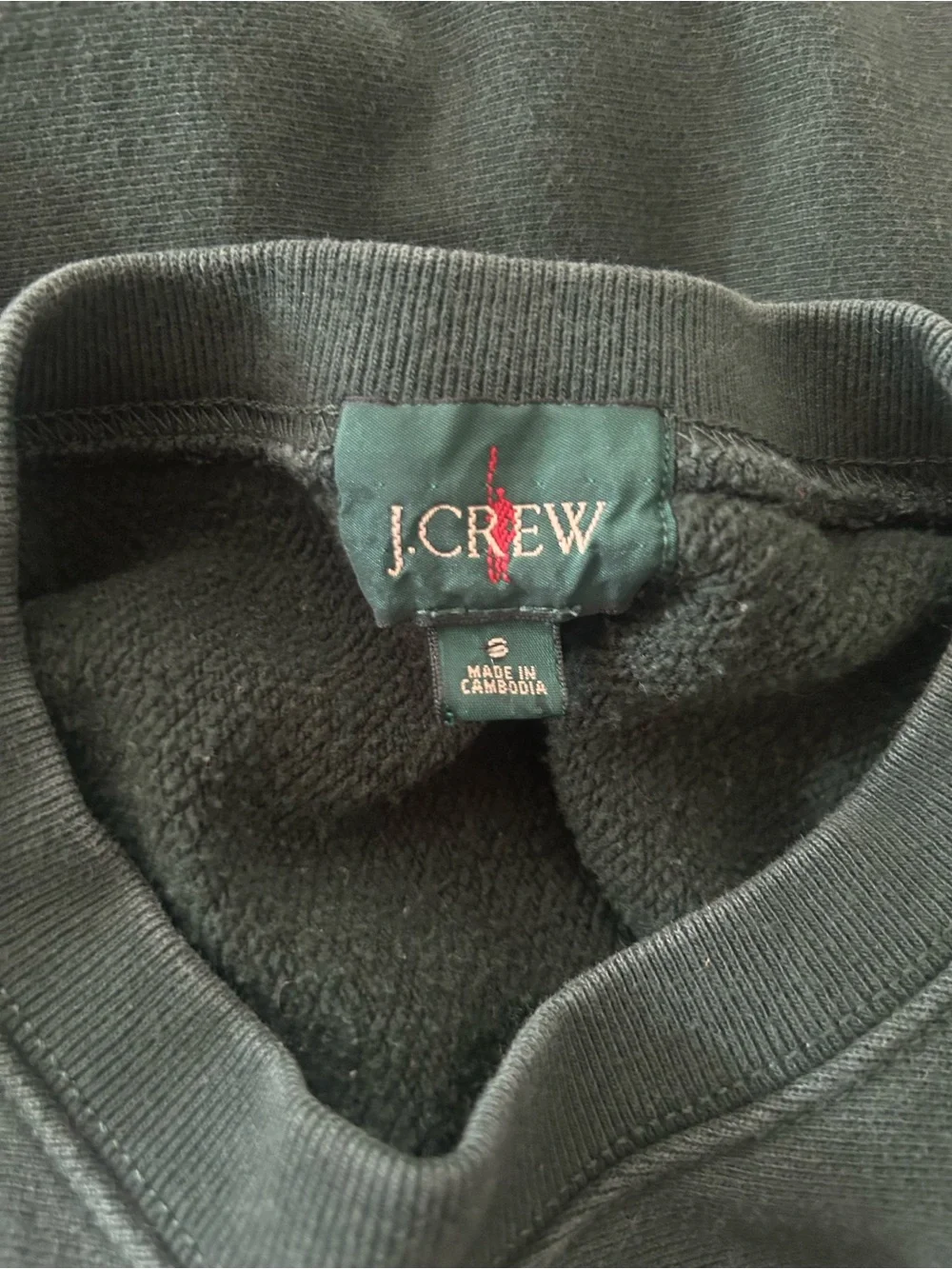 J.Crew Embroidered Rowing Logo Crewneck Sweatshirt Forest Green Pullover Unisex